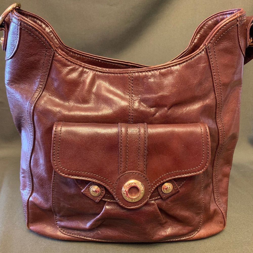 Perlina Chocolate Brown Hobo Style handbag